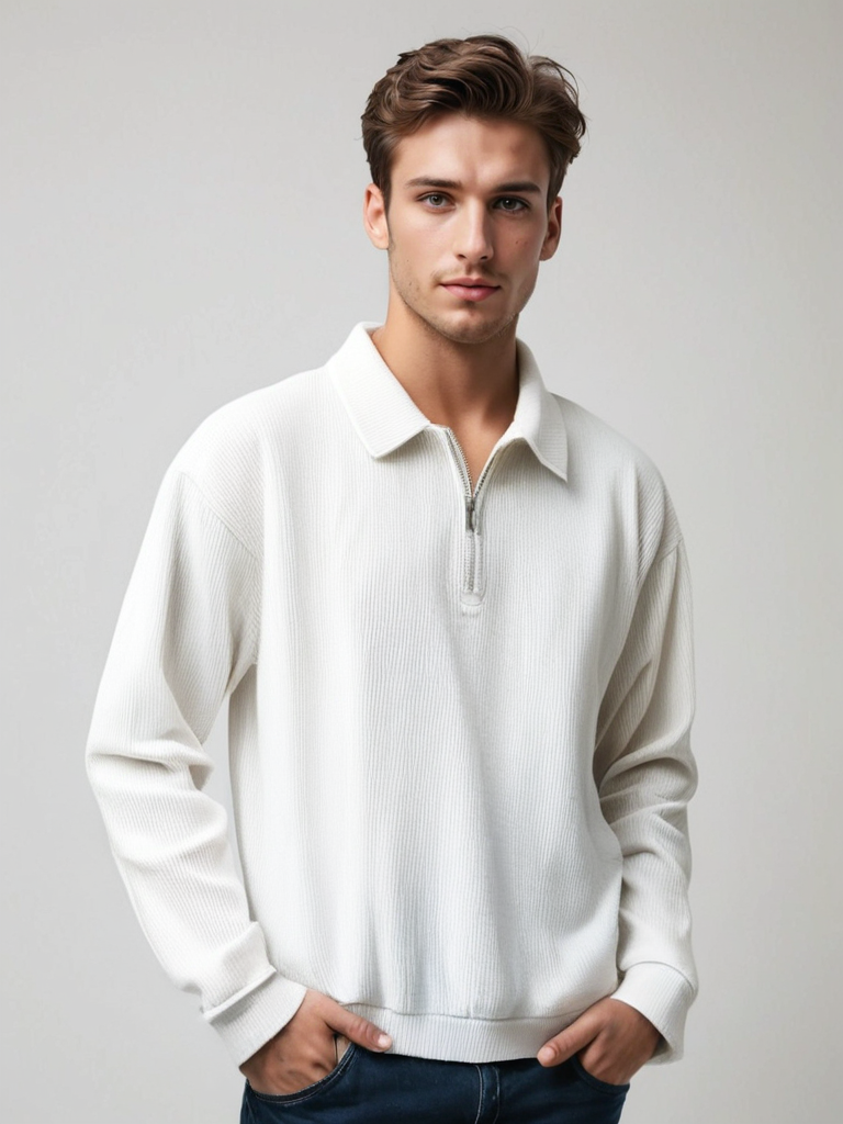 Polo Neck Sweatshirt