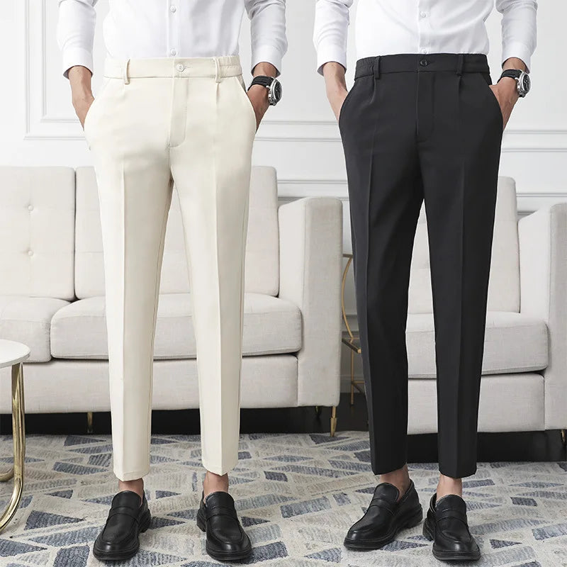 Straight Slim Business Trousers