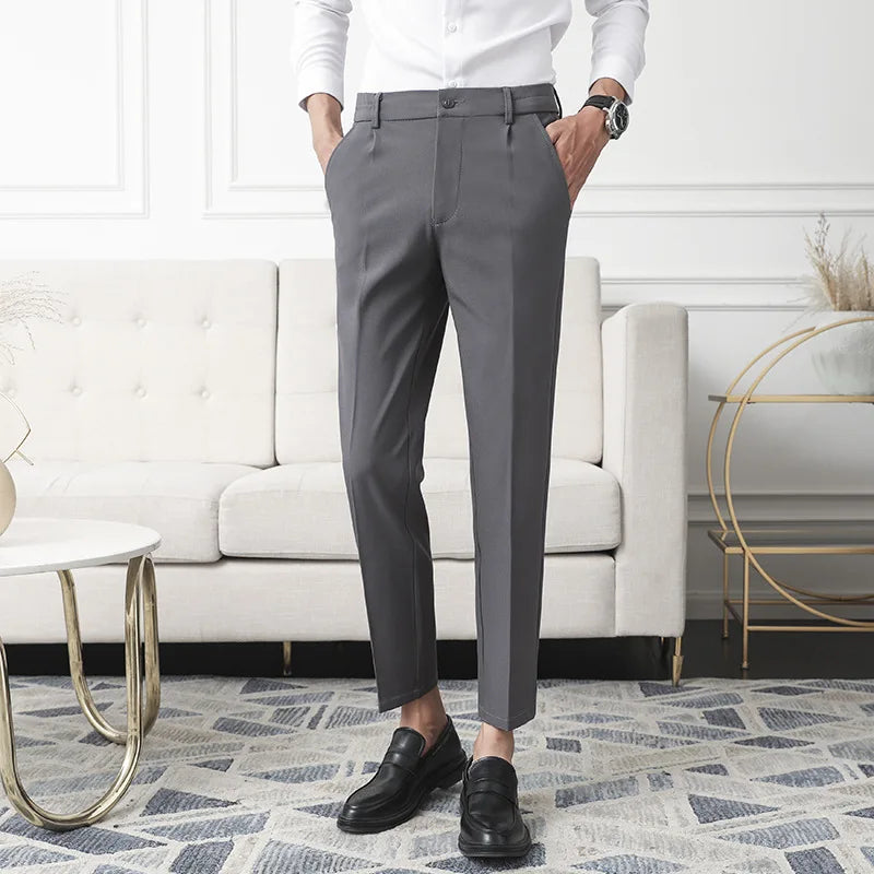 Straight Slim Business Trousers